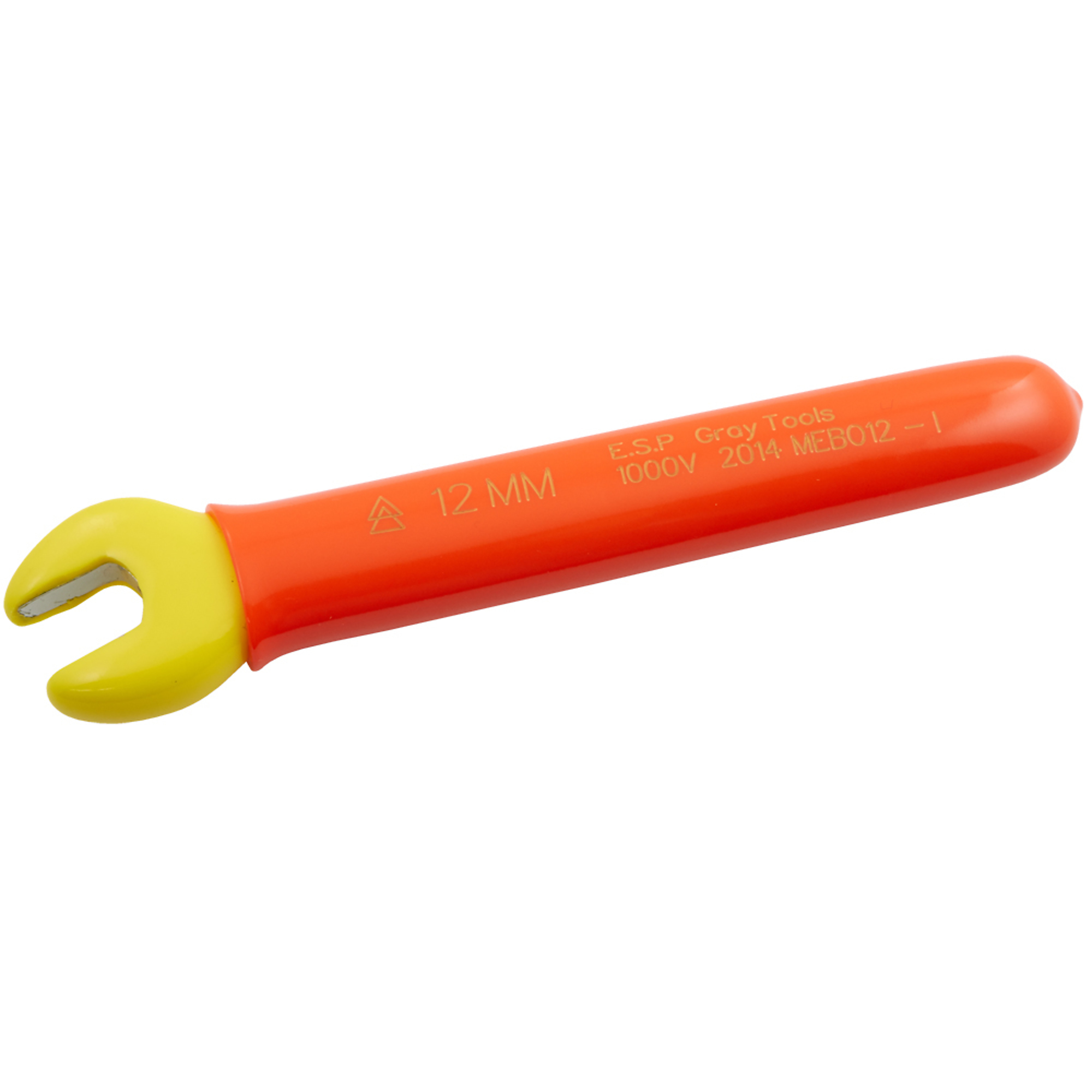 Gray Tools, Open End Wrench 12mm, 1000V Insulated, Model# MEBO12-I